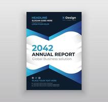 folheto de negócios de relatório anual e design de modelo de folheto vetor