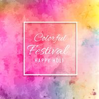 Feliz Holi colorido festival fundo vetor