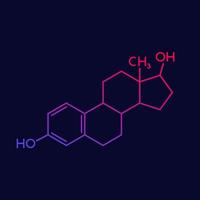 vetor de molécula de estradiol