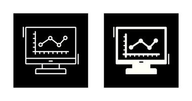 ícone de vetor de gráfico de linha