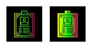 ícone de vetor de cartão de identificação