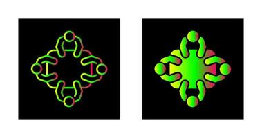 ícone de vetor de reunião de equipe