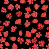 flor de sakura floral abstrato japonês natural sem costura fundo vetor