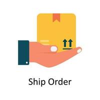 navio ordem vetor plano ícone Projeto ilustração. comércio eletrônico e compras símbolo em branco fundo eps 10 Arquivo