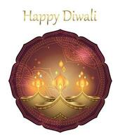 feliz diwali vetor símbolo ilustração isolado em uma branco fundo.