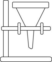 ilustração do filtro ou funil ficar de pé ícone dentro linha arte. vetor