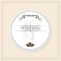 convite de casamento vintage vetor