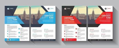 flyer modelo de negócios para promoção de layout de folheto ou empresa de relatório anual vetor