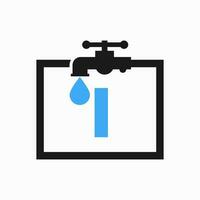carta Eu encanador logotipo Projeto. encanamento água logotipo modelo vetor