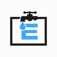 carta e encanador logotipo Projeto. encanamento água logotipo modelo vetor