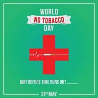 ilustração em vetor mundo sem tabaco