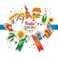 festa junina village festival na américa latina. vetor