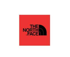 a norte face marca símbolo logotipo vermelho e Preto roupas Projeto ícone abstrato vetor ilustração