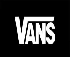 vans marca logotipo símbolo branco Projeto ícone abstrato vetor ilustração com Preto fundo