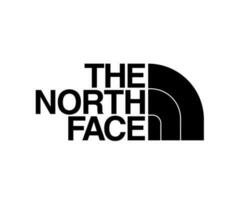 a norte face marca logotipo com nome Preto símbolo roupas Projeto ícone abstrato vetor ilustração