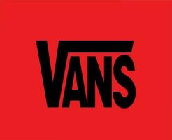 vans marca logotipo símbolo Preto Projeto ícone abstrato vetor ilustração com vermelho fundo