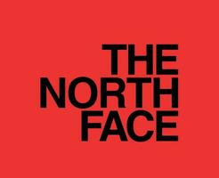 a norte face marca logotipo nome Preto símbolo roupas Projeto ícone abstrato vetor ilustração com vermelho fundo