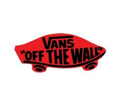 vans fora a parede marca logotipo vermelho e Preto símbolo roupas Projeto ícone abstrato vetor ilustração