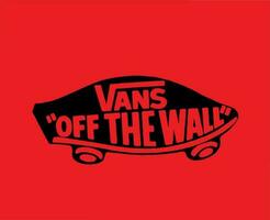 vans fora a parede marca logotipo Preto símbolo roupas Projeto ícone abstrato vetor ilustração com vermelho fundo