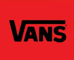 vans marca símbolo Preto logotipo roupas Projeto ícone abstrato vetor ilustração com vermelho fundo