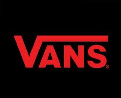 vans marca logotipo vermelho símbolo roupas Projeto ícone abstrato vetor ilustração com Preto fundo