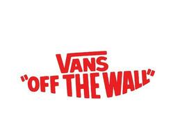 vans fora a parede marca logotipo nome vermelho símbolo roupas Projeto ícone abstrato vetor ilustração