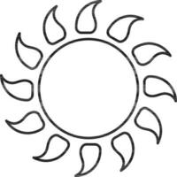 vetor ilustração do Sol ícone dentro fino linha arte.
