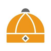 chapéu ícone sólido estilo laranja cinzento cor chinês Novo ano símbolo perfeito. vetor