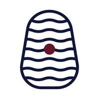 ovo ícone duotônico marrom marinha cor Páscoa símbolo ilustração. vetor