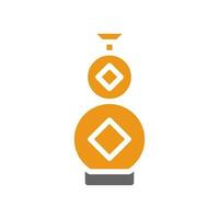 jarra ícone sólido estilo laranja cinzento cor chinês Novo ano símbolo perfeito. vetor