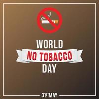 ilustração em vetor mundo sem tabaco