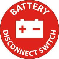 bateria desconectar interruptor placa em branco fundo vetor