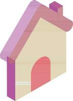 3d isométrico ilustração do casa ícone. vetor