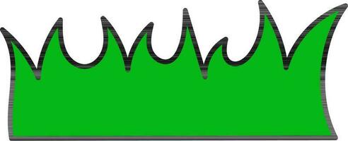 plano estilo Relva campo ícone dentro verde cor. vetor