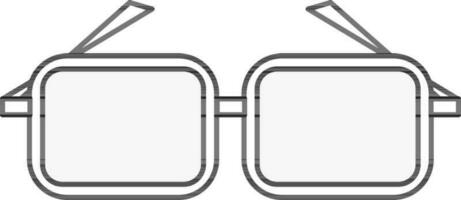 óculos de proteção ícone dentro Preto contorno. vetor