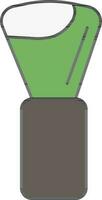 barbear escova ícone dentro cinzento e verde cor. vetor
