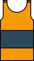 camisola ou tanque topo ícone dentro azul e laranja cor. vetor