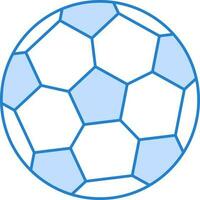 futebol ou futebol bola ícone dentro azul e branco cor. vetor