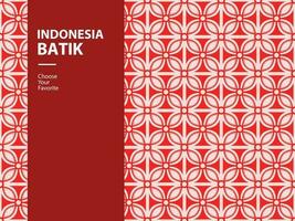 batik padronizar desatado Indonésia elemento independência dia nacional desenhando vintage moda vetor