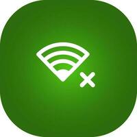 verde e branco desconectar Wi-fi conexão quadrado ícone. vetor