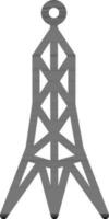linha arte ilustração do poder linha torre ícone. vetor