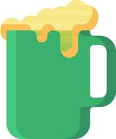 Cerveja caneca ícone dentro verde e amarelo cor. vetor