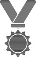 medalha ícone dentro Preto e branco cor. vetor