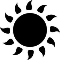 vetor ilustração do Sol ícone dentro glifo estilo.