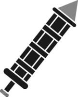 glifo estilo água arma de fogo pichkari ícone ou símbolo. vetor