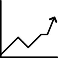 plano estilo acima seta linha gráfico ícone. vetor