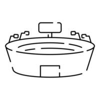 futebol ou futebol linha ícone. mundo copo campeonatos e torneio. vetor linha futebol estádio ícone.
