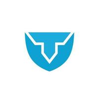 t logotipo Projeto carta abstrato moderno tecnologia símbolo vetor
