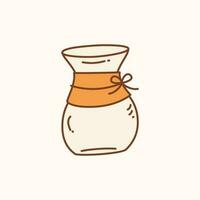 Chemex desenhado à mão ilustração, café casa, cafeteria equipamento ilustração vetor