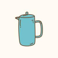 café derramador desenhado à mão ilustração, café casa, café comprar, cafeteria equipamento ilustração vetor